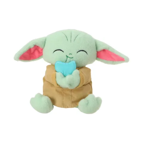 Плюшевая игрушка Grogu, сидящая, ест макарун, 10 дюймов (Star Wars) Miniso, 25 × 22 см