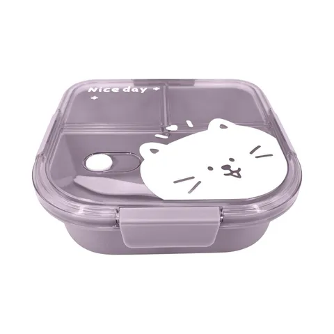 Ланч-бокс Animal Series, 1100 мл Miniso, 19,5 × 19,5 см, фиолетовый
